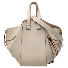 Tan LOEWE Medium Grained Calfskin Hammock Satchel Camel