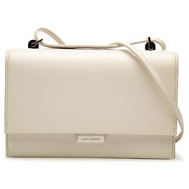 Pequena bolsa tiracolo Babylone em couro branco Saint Laurent Branco