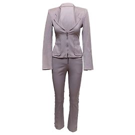 Conjunto de calça e blazer Yves Saint Laurent Tom Ford Era roxo claro Tamanho FR 34 Roxo