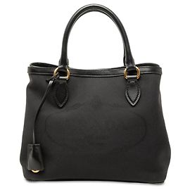 Black Prada Canvas Canapa Logo Satchel Black