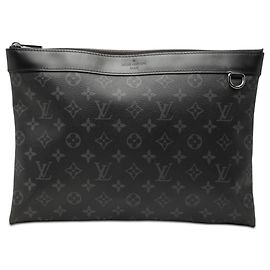 Pochette GM Louis Vuitton Monogram Eclipse Discovery nera - Clutch Nero