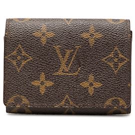 Louis Vuitton Monogram Briefgeldbörse Envelope Braun Braun