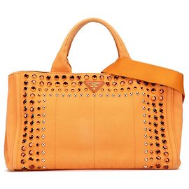 Sac à main Prada Orange Canvas Canapa Bijoux Orange