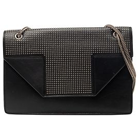 Black Saint Laurent Medium Studded Leather Betty Shoulder Bag Black