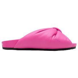 Sandali slide in pelle Balenciaga Rosa acceso Taglia 36 Rosa