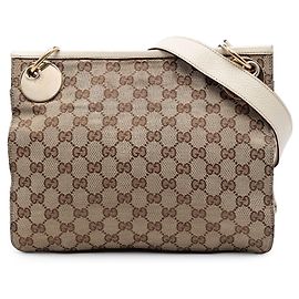 Borsa a tracolla Gucci GG Canvas Eclipse beige Beige