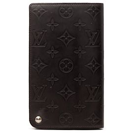 Brauner Louis Vuitton Monogram Glace Organizer Geldbeutel Braun