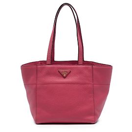 Tote em Vitello Daino rosa Prada Rosa
