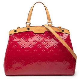 Bolso Louis Vuitton Monogram Vernis Brea MM rojo Roja