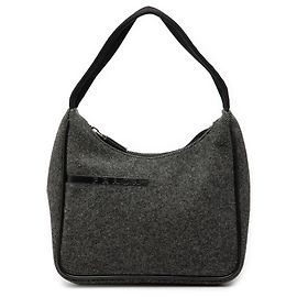 Gray Prada Sports Line Wool Shoulder Bag Grey