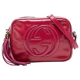 Bolso bandolera Gucci Patent Soho Disco rosa Rosa