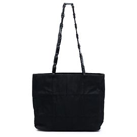 Borsa a tracolla con catena Prada Tessuto nera Nero