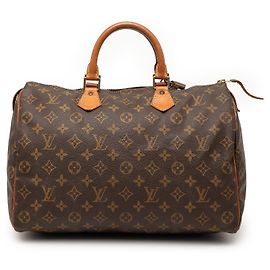 Bolsa Boston Louis Vuitton Monogram Speedy 35 marrom Marrom