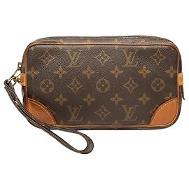Clutch Louis Vuitton Monogram Marly Dragonne PM Marrone Marrone