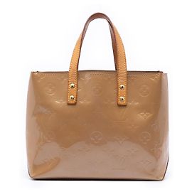 Bolsa Louis Vuitton Monogram Vernis Reade PM Bege Bege