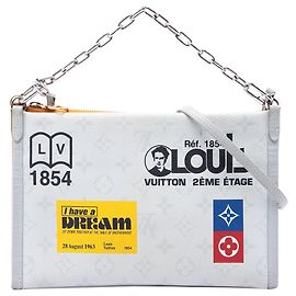 Bolso bandolera Messenger Louis Vuitton Monogram Antartica Double Flat gris Gris