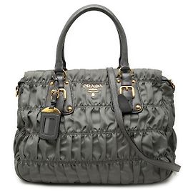 Sac à main Tessuto Gaufre Prada gris Gris