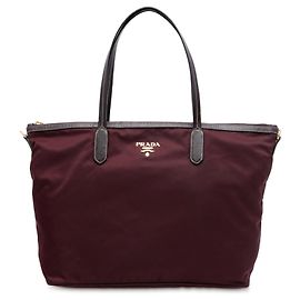 Bolsa Satchel Tessuto com acabamento em Saffiano vermelho Prada Vermelho