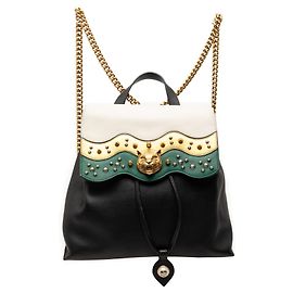 Zaino Gucci in pelle nera con borchie Animalier Malin Nero