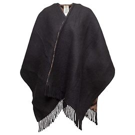 Sciarpa in misto lana e cashmere Fendi nera e marrone Taglia O/S Nero