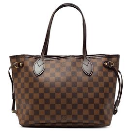 Bolso Tote Neverfull PM en Damier Ebene marrón Louis Vuitton Castaño
