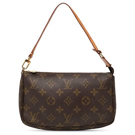Brown Louis Vuitton Monogram Pochette Accessoires Shoulder Bag Brown
