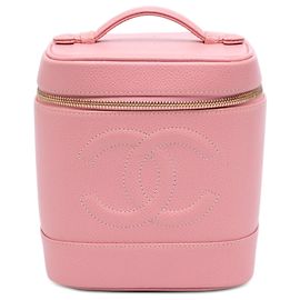 Bolsa de Vanity Chanel CC Caviar rosa Rosa