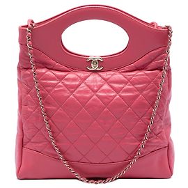 Bolsa Chanel Small Quilted Shiny Aged Calfskin 31 Rosa Rosa