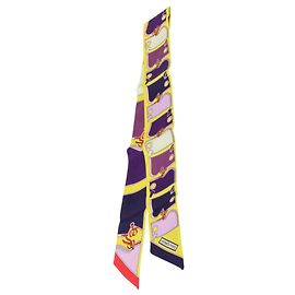 Pañuelo de seda Twilly Hermès Camails amarillo Amarillo