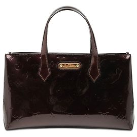 Purple Louis Vuitton Monogram Vernis Wilshire PM Handbag Purple