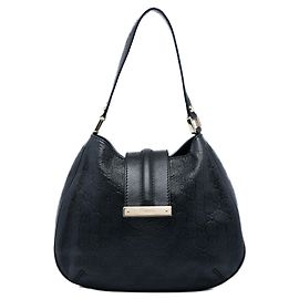 Borsa Hobo Guccissima Medium nera da donna Nero