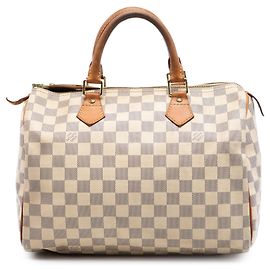 Borsa Boston Louis Vuitton Damier Azur bianca Speedy 30 Bianco