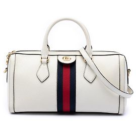 Sac à main Gucci Medium Calfskin Web Ophidia beige en cuir de veau Beige