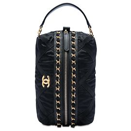 Pochette Lifestyle en nylon grosgrain noir Chanel Noir