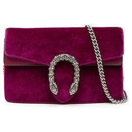 Mini bolsa Dionysus em veludo roxo Gucci Roxo