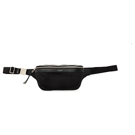 Black Saint Laurent Canvas City Belt Bag Black