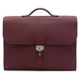 Bolso Clemence rojo Hermès 38 Business Bag Roja
