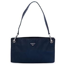 Borsa a tracolla Prada Tessuto blu Blu