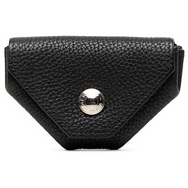 Hermès Monedero de cabra negro Le Vin Quatre Coin Negro