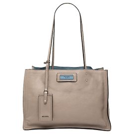 Tote Prada Glace Calf Etiquette gris Gris
