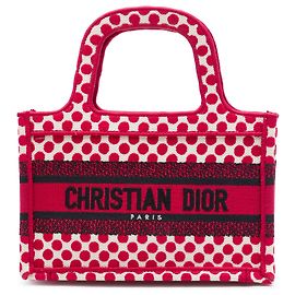 Rotes DiorAmour Mini besticktes Canvas Dots Book Tote Dior Rot