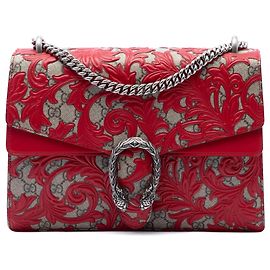 Bolso de hombro Gucci Medium GG Supreme Arabesque rojo Roja