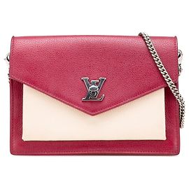Borsa a tracolla MyLockMe in pelle bicolore rossa Louis Vuitton Rosso