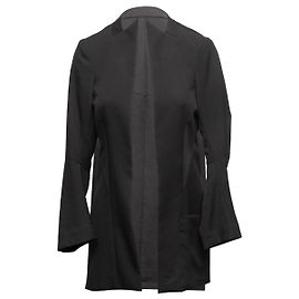 Black Yohji Yamamoto Open Front Jacket Designer Size 2 Black