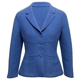Vintage Blue Chanel Wool Blazer Size FR 40 Blue