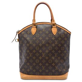 Sac à main vertical Louis Vuitton Monogram Lockit marron Marron