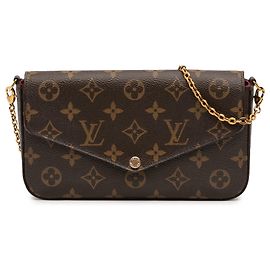 Borsa a tracolla Louis Vuitton Monogram Pochette Felicie marrone Marrone
