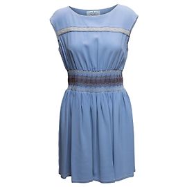 Robe mini sans manches bleue Prada Taille IT 46 Bleu