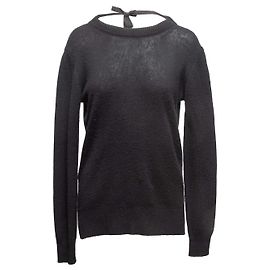 Pull en maille dos nu noir Prada Taille IT 42 Noir