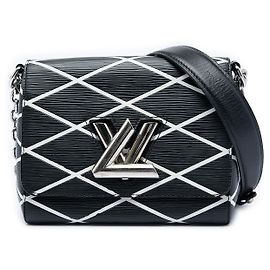 Bolsa transversal Louis Vuitton Epi Malletage Twist preta Preto